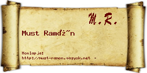 Must Ramón névjegykártya